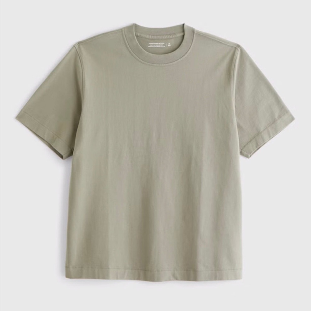 NWT Abercrombie & Fitch Men’s Heavyweight 2.0 Tee XL Oversized Green Cotton